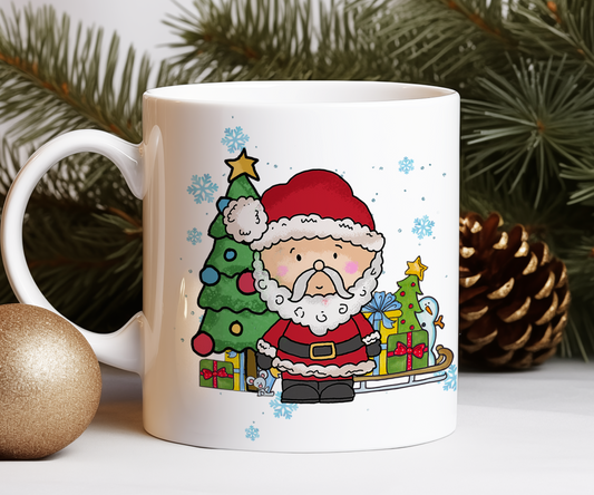 Personalised Whimsical Christmas Santa - Gift Mug