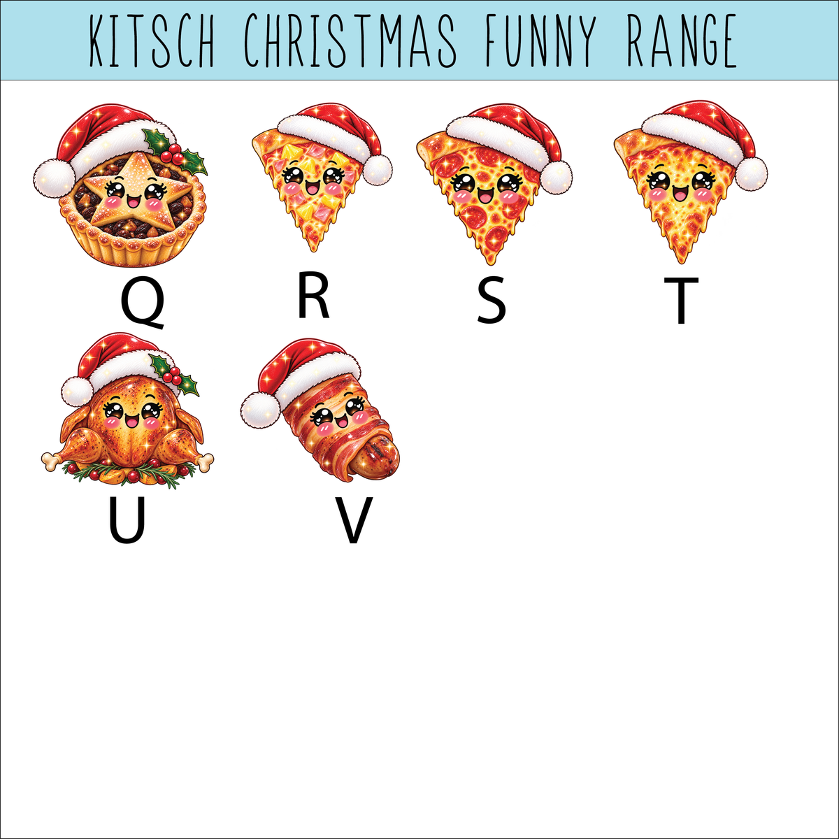 Personalised Kitsch Funny Christmas Food Baubles