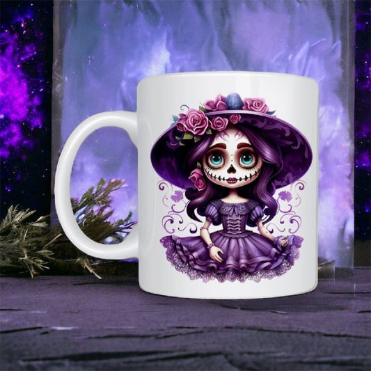 Personalised Sugar Skull Mug Day of the Dead P1