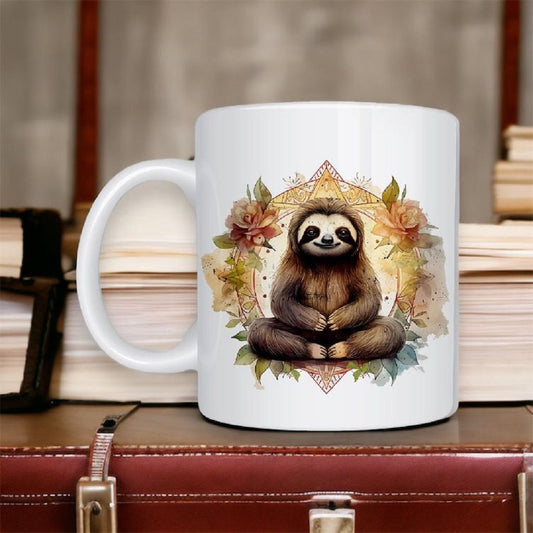Personalised Sloth Mandala Mug