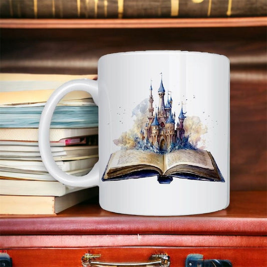Personalised Castle Reading Book Gift Mug
