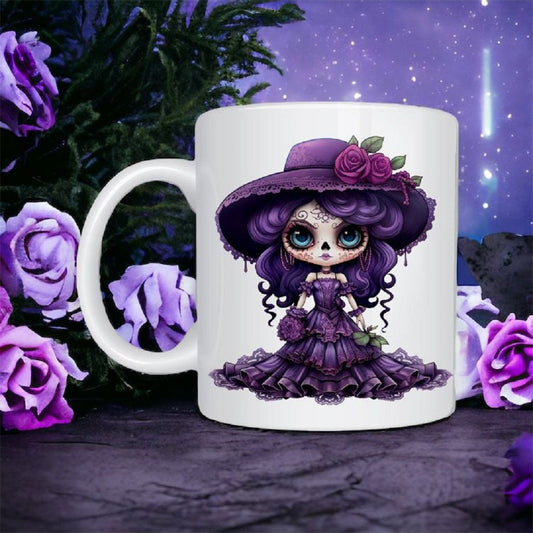 Personalised Sugar Skull Mug Day of the Dead P2