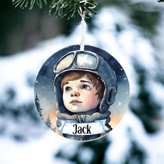Personalised Child Adventurer Bauble C