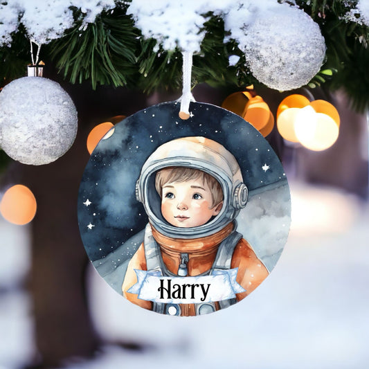 Personalised Astro Child Christmas Bauble D